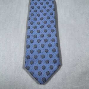 Vineyard Vines Men Blue Ocean Breeze 100% Silk 63x3.5" Tie USA‎ Made Sea Shells